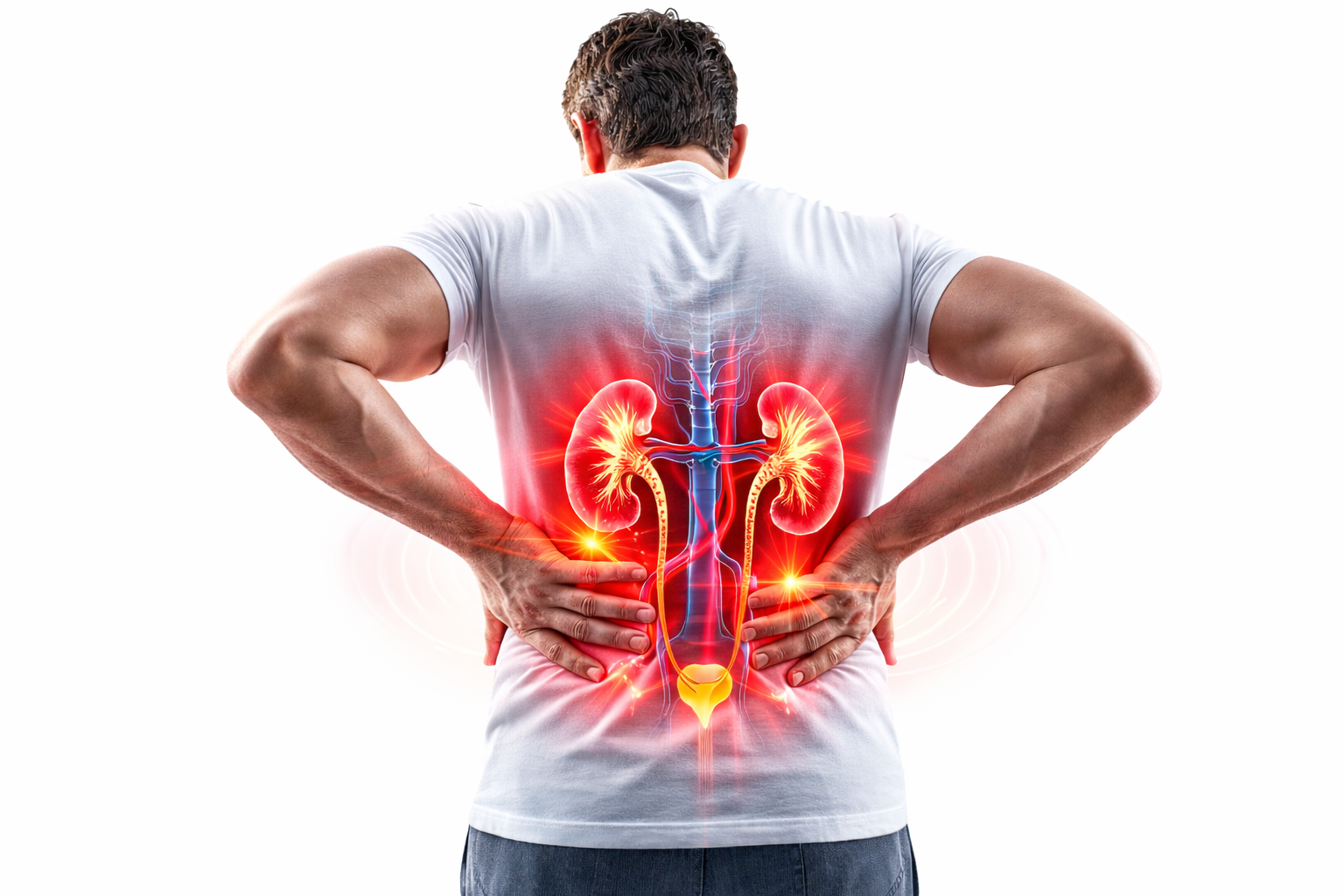 Renal kidney procedure highlighted in photo